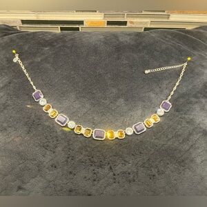 Lia Sophia Navy and Gold Necklace